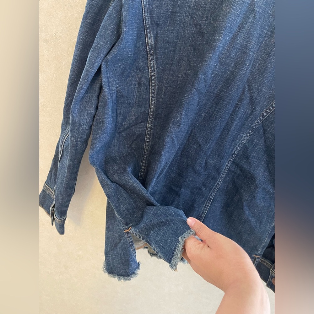Chicos Classic Denim Jacket size 2-L Jeans Button - Picture 5 of 9